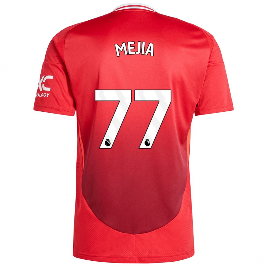 Gyermek Mateo Mejia #77 Élénkpiros Hazai Jersey 2024/25 Mez Póló Ing