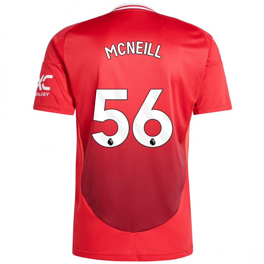 Gyermek Charlie Mcneill #56 Élénkpiros Hazai Jersey 2024/25 Mez Póló Ing