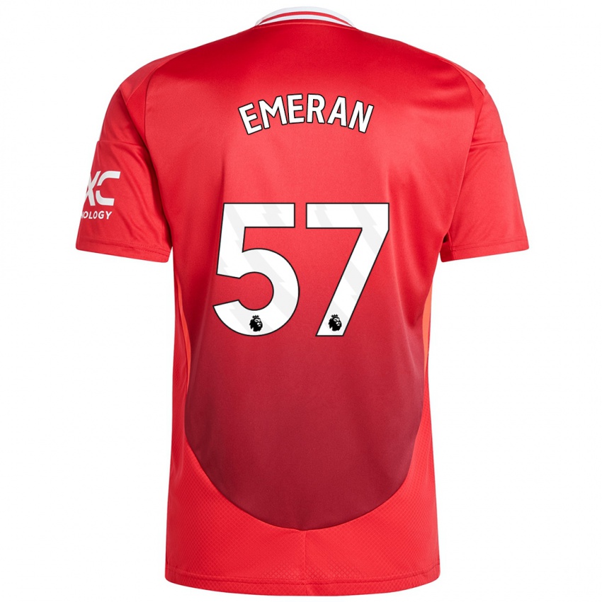 Gyermek Noam Emeran #57 Élénkpiros Hazai Jersey 2024/25 Mez Póló Ing