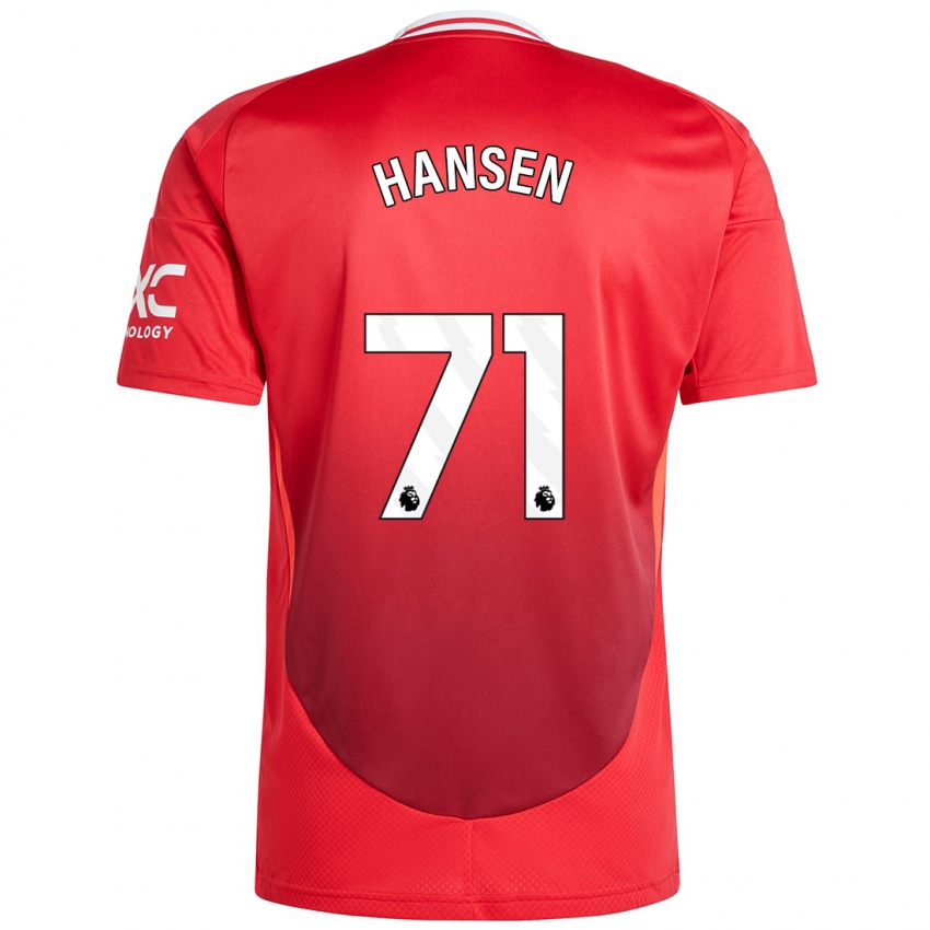 Gyermek Isak Hansen-Aaroen #71 Élénkpiros Hazai Jersey 2024/25 Mez Póló Ing