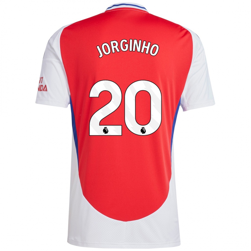 Gyermek Jorginho #20 Piros Fehér Hazai Jersey 2024/25 Mez Póló Ing