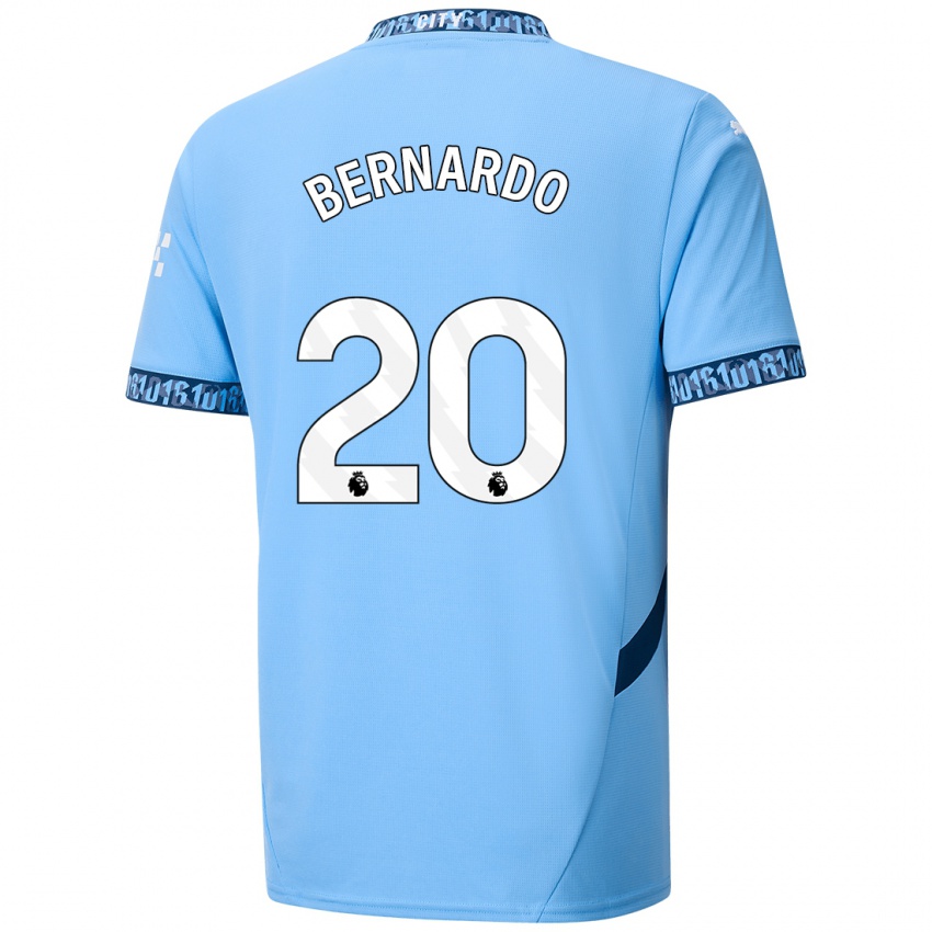 Gyermek Bernardo Silva #20 Sötétkék Hazai Jersey 2024/25 Mez Póló Ing