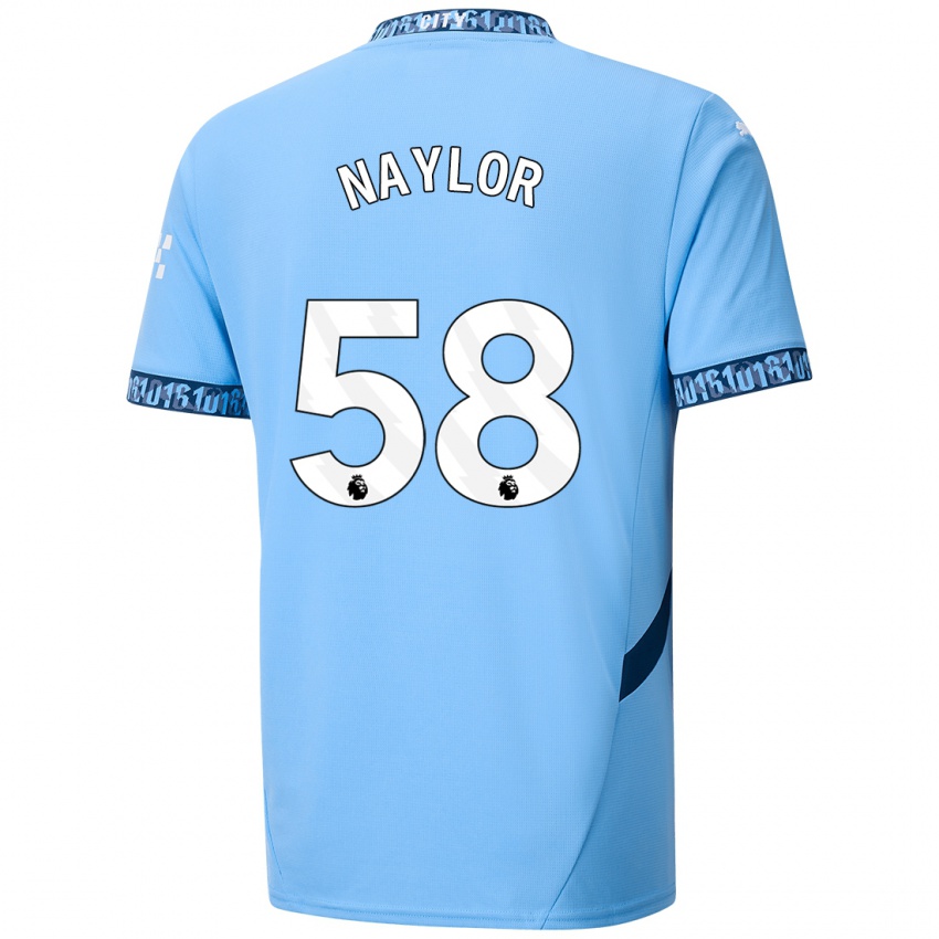 Gyermek Seb Naylor #58 Sötétkék Hazai Jersey 2024/25 Mez Póló Ing