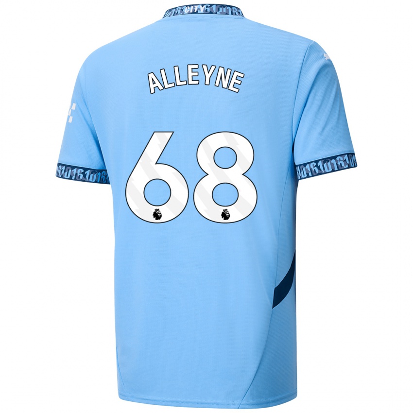 Gyermek Max Alleyne #68 Sötétkék Hazai Jersey 2024/25 Mez Póló Ing