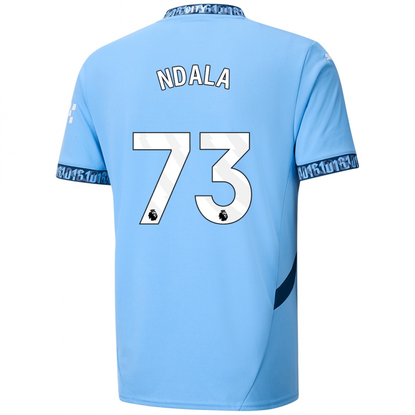 Gyermek Joel Ndala #73 Sötétkék Hazai Jersey 2024/25 Mez Póló Ing