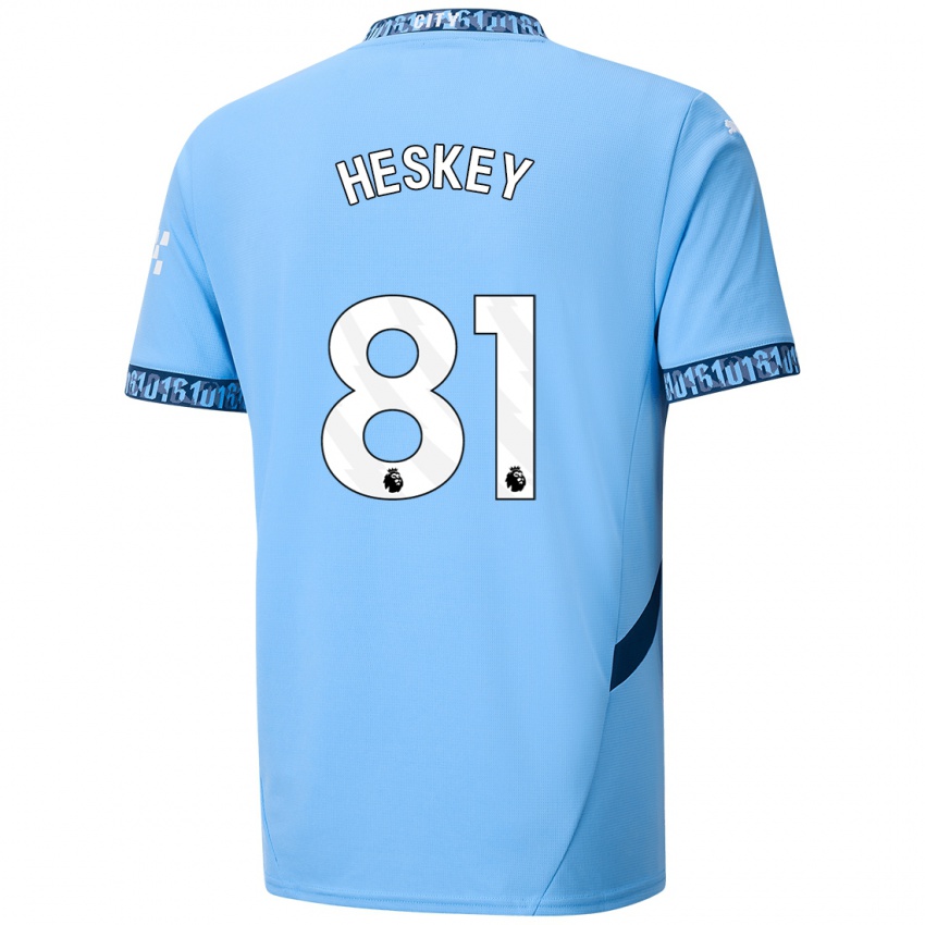 Gyermek Jaden Heskey #81 Sötétkék Hazai Jersey 2024/25 Mez Póló Ing