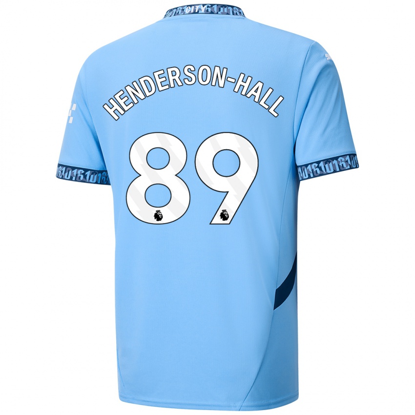 Gyermek Matty Henderson-Hall #89 Sötétkék Hazai Jersey 2024/25 Mez Póló Ing