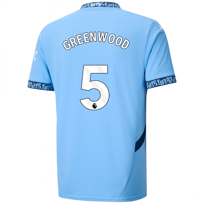 Gyermek Alex Greenwood #5 Sötétkék Hazai Jersey 2024/25 Mez Póló Ing