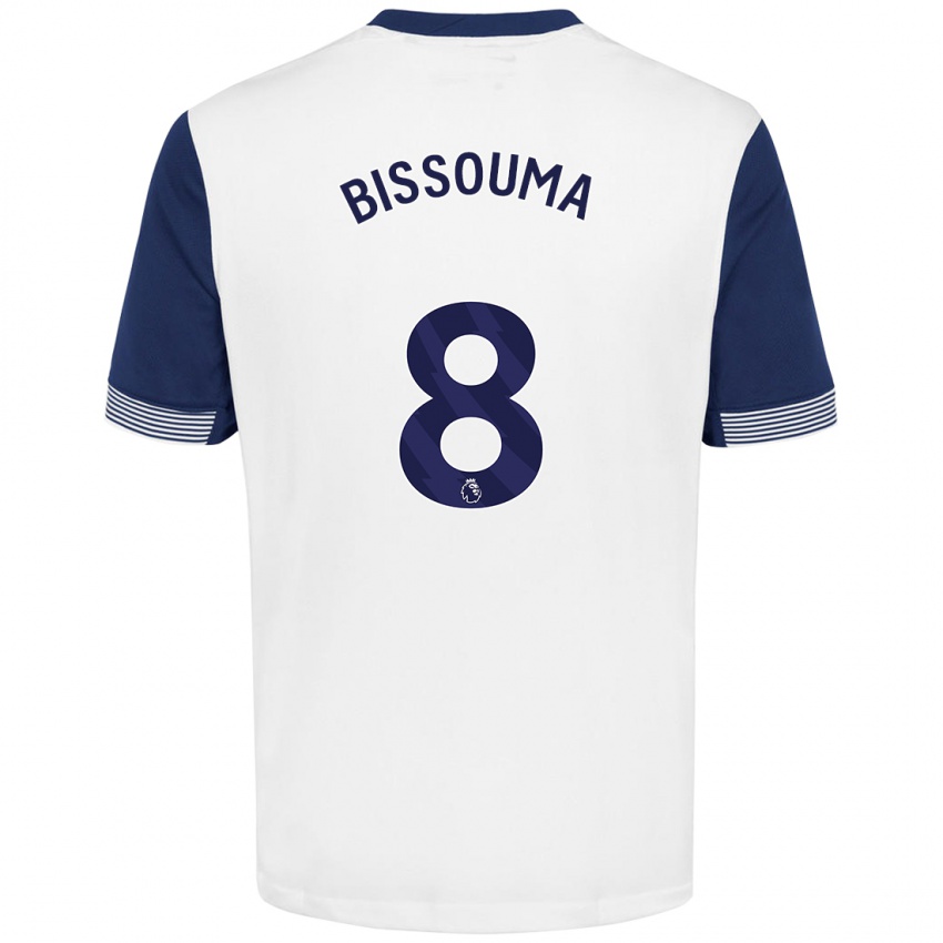 Gyermek Yves Bissouma #8 Fehér Kék Hazai Jersey 2024/25 Mez Póló Ing