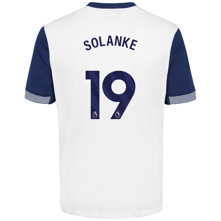 Gyermek Dominic Solanke #19 Fehér Kék Hazai Jersey 2024/25 Mez Póló Ing