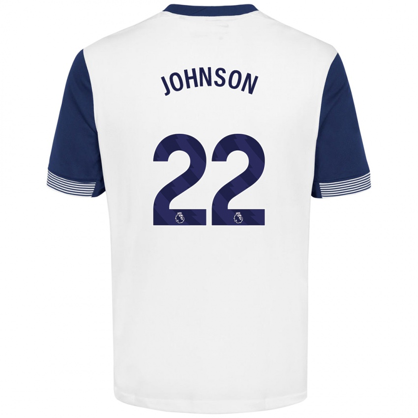 Gyermek Brennan Johnson #22 Fehér Kék Hazai Jersey 2024/25 Mez Póló Ing