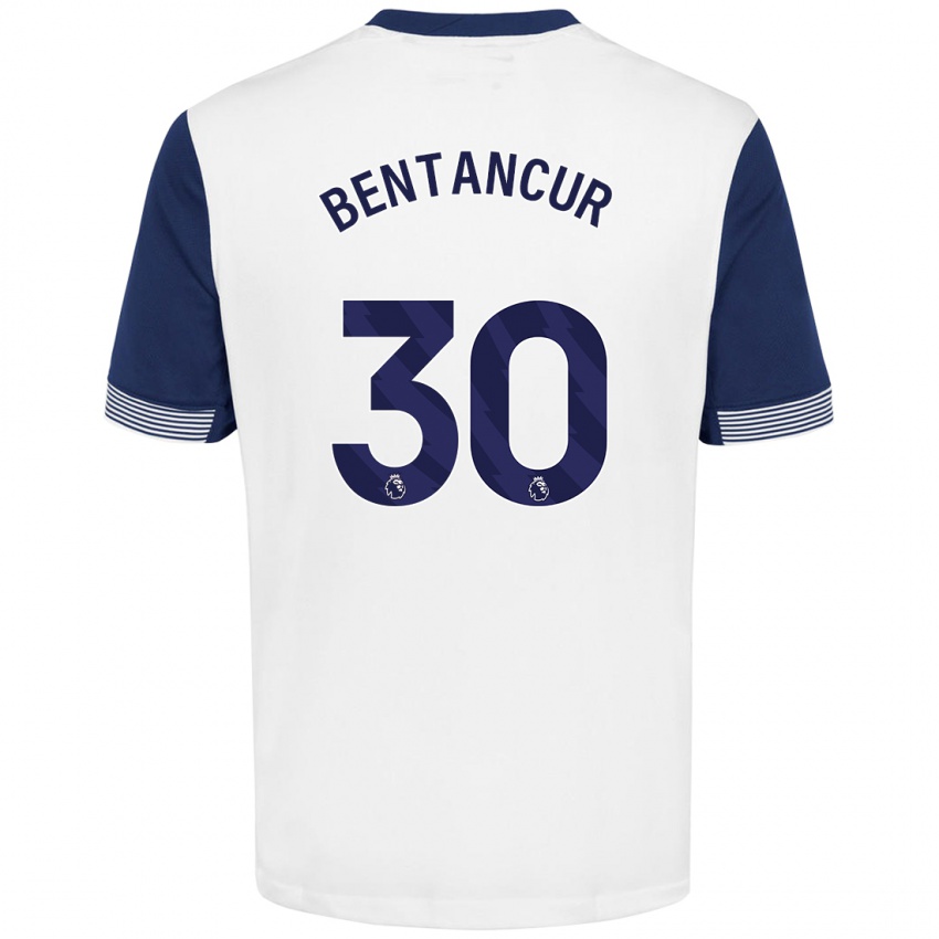 Gyermek Rodrigo Bentancur #30 Fehér Kék Hazai Jersey 2024/25 Mez Póló Ing