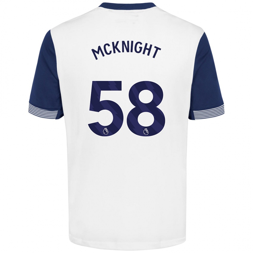 Gyermek Maxwell Mcknight #58 Fehér Kék Hazai Jersey 2024/25 Mez Póló Ing