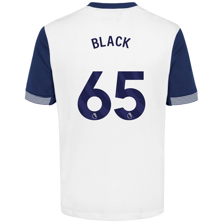 Gyermek Leo Black #65 Fehér Kék Hazai Jersey 2024/25 Mez Póló Ing