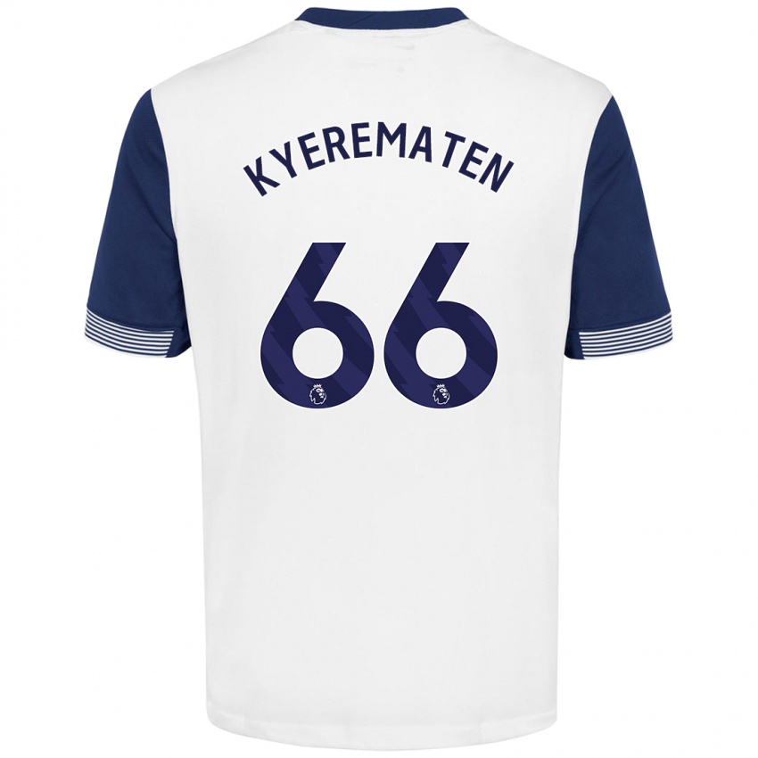 Gyermek Rio Kyerematen #66 Fehér Kék Hazai Jersey 2024/25 Mez Póló Ing