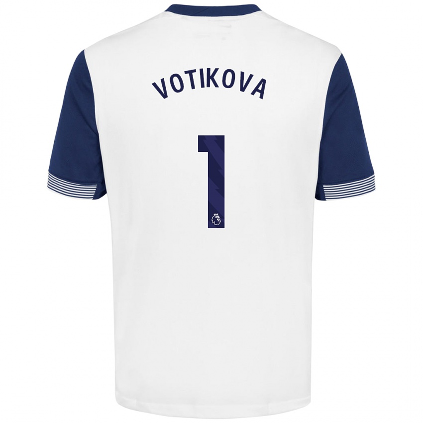 Gyermek Barbora Votíková #1 Fehér Kék Hazai Jersey 2024/25 Mez Póló Ing