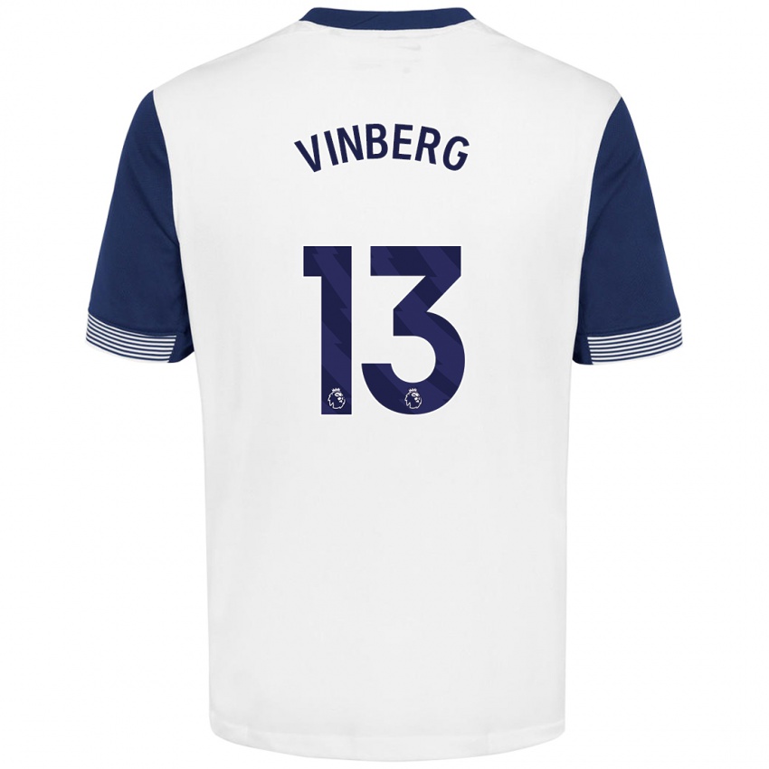 Gyermek Matilda Vinberg #13 Fehér Kék Hazai Jersey 2024/25 Mez Póló Ing