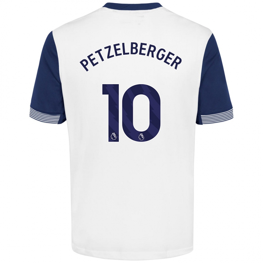 Gyermek Ramona Petzelberger #10 Fehér Kék Hazai Jersey 2024/25 Mez Póló Ing