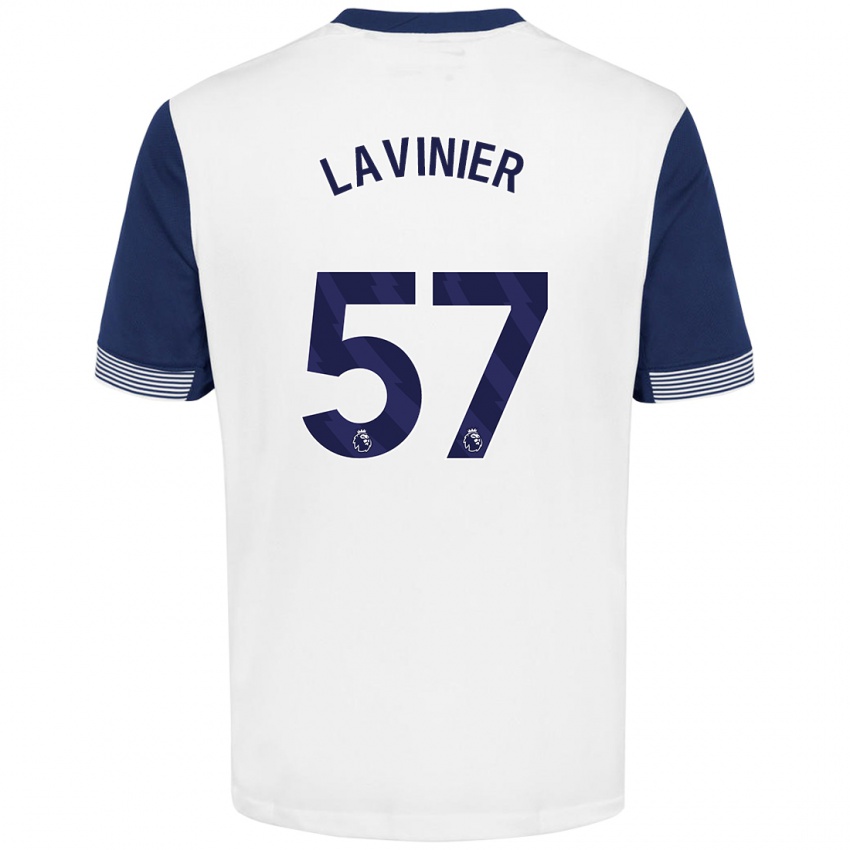 Gyermek Marcel Lavinier #57 Fehér Kék Hazai Jersey 2024/25 Mez Póló Ing