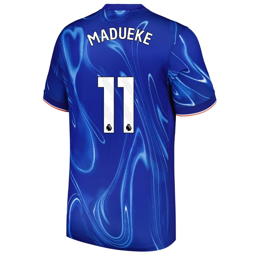 Gyermek Noni Madueke #11 Kék Fehér Hazai Jersey 2024/25 Mez Póló Ing