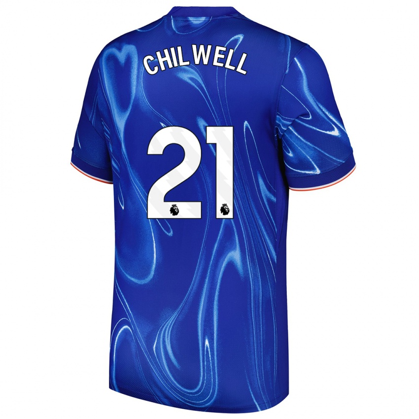 Gyermek Ben Chilwell #21 Kék Fehér Hazai Jersey 2024/25 Mez Póló Ing