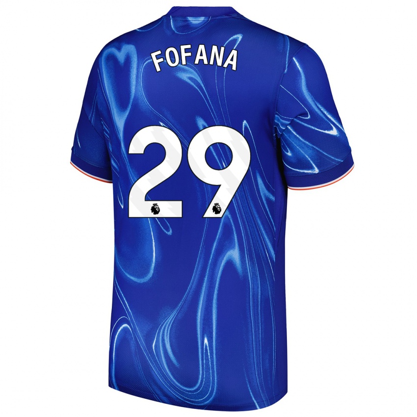 Gyermek Wesley Fofana #29 Kék Fehér Hazai Jersey 2024/25 Mez Póló Ing