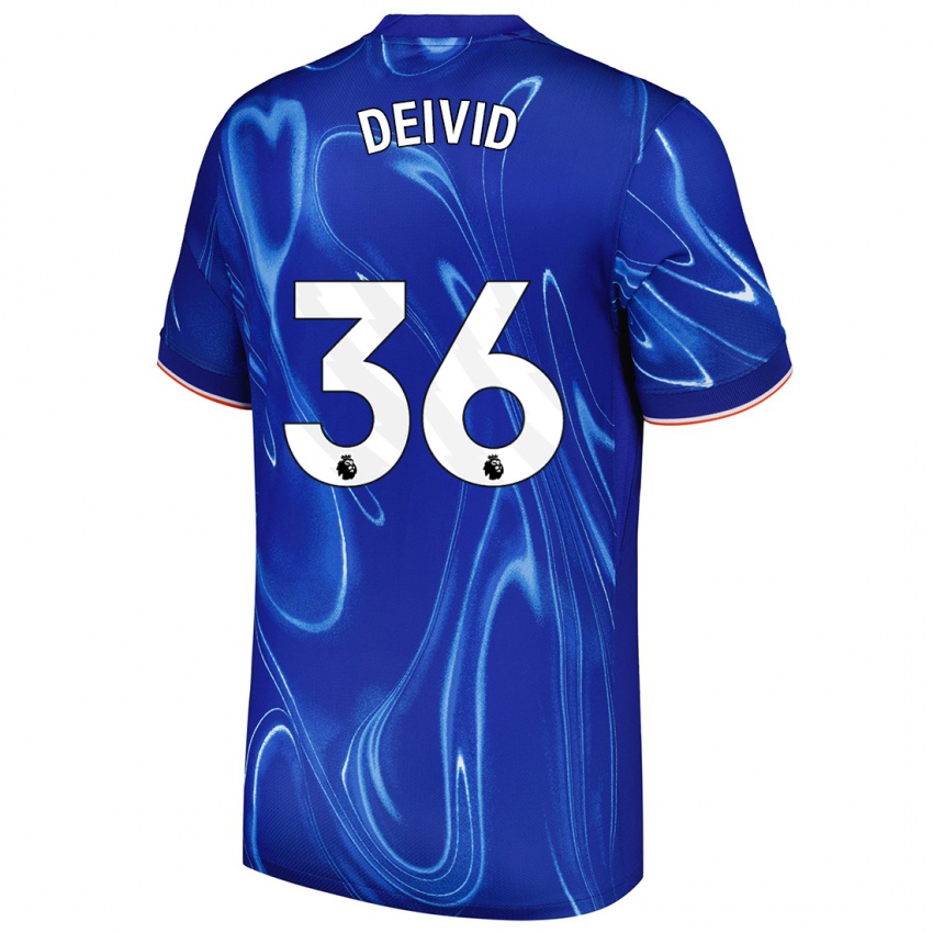 Gyermek Deivid Washington #36 Kék Fehér Hazai Jersey 2024/25 Mez Póló Ing