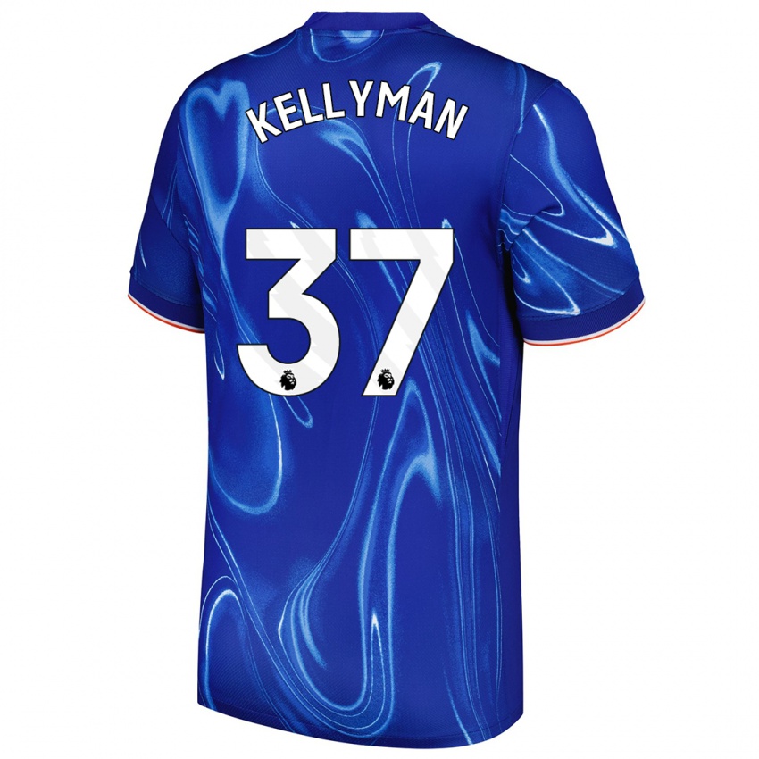 Gyermek Omari Kellyman #37 Kék Fehér Hazai Jersey 2024/25 Mez Póló Ing