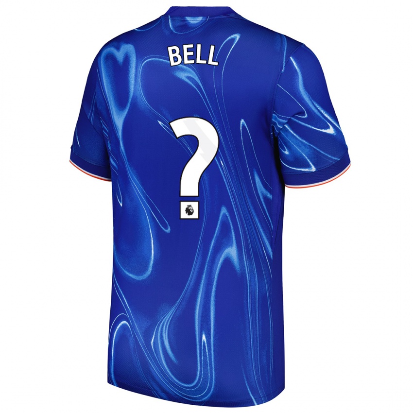 Gyermek Toby Bell #0 Kék Fehér Hazai Jersey 2024/25 Mez Póló Ing