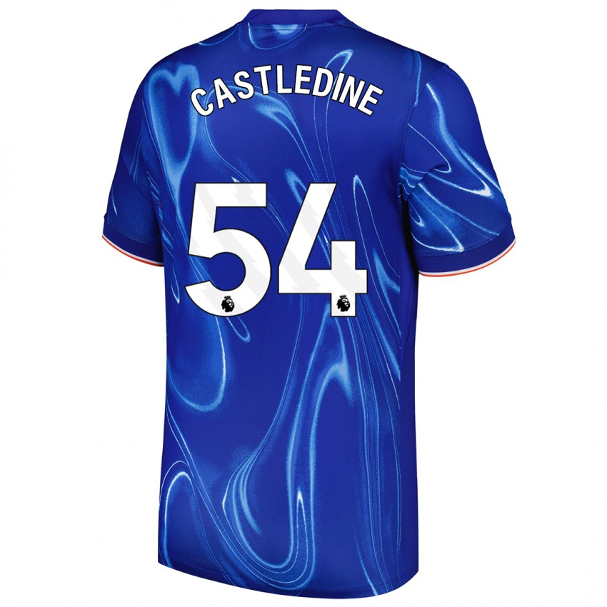 Gyermek Leo Castledine #54 Kék Fehér Hazai Jersey 2024/25 Mez Póló Ing