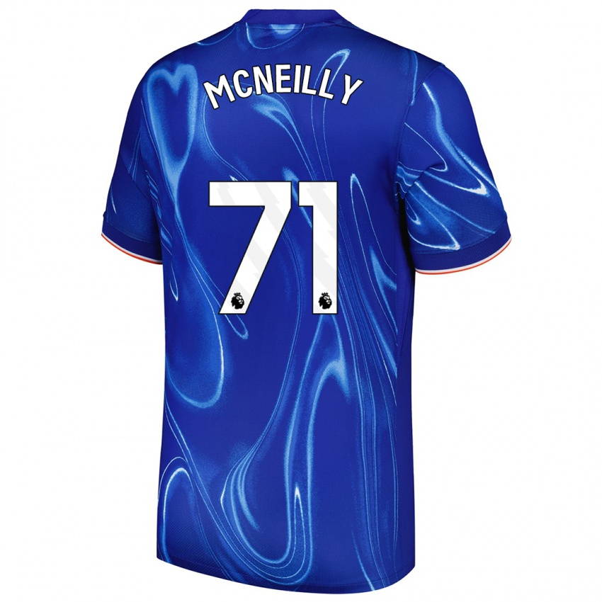 Gyermek Donnell Mcneilly #71 Kék Fehér Hazai Jersey 2024/25 Mez Póló Ing