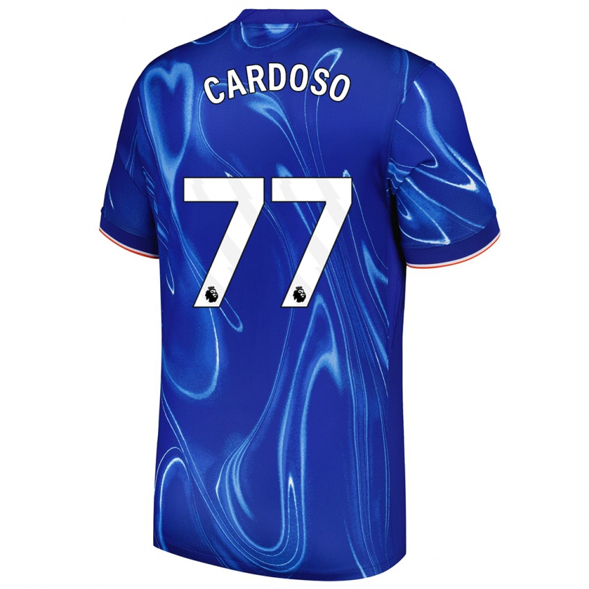 Gyermek Leo Cardoso #77 Kék Fehér Hazai Jersey 2024/25 Mez Póló Ing