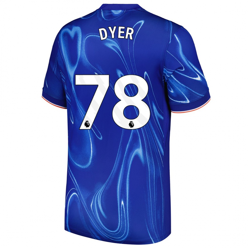 Gyermek Kiano Dyer #78 Kék Fehér Hazai Jersey 2024/25 Mez Póló Ing