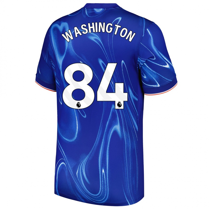 Gyermek Marcell Washington #84 Kék Fehér Hazai Jersey 2024/25 Mez Póló Ing