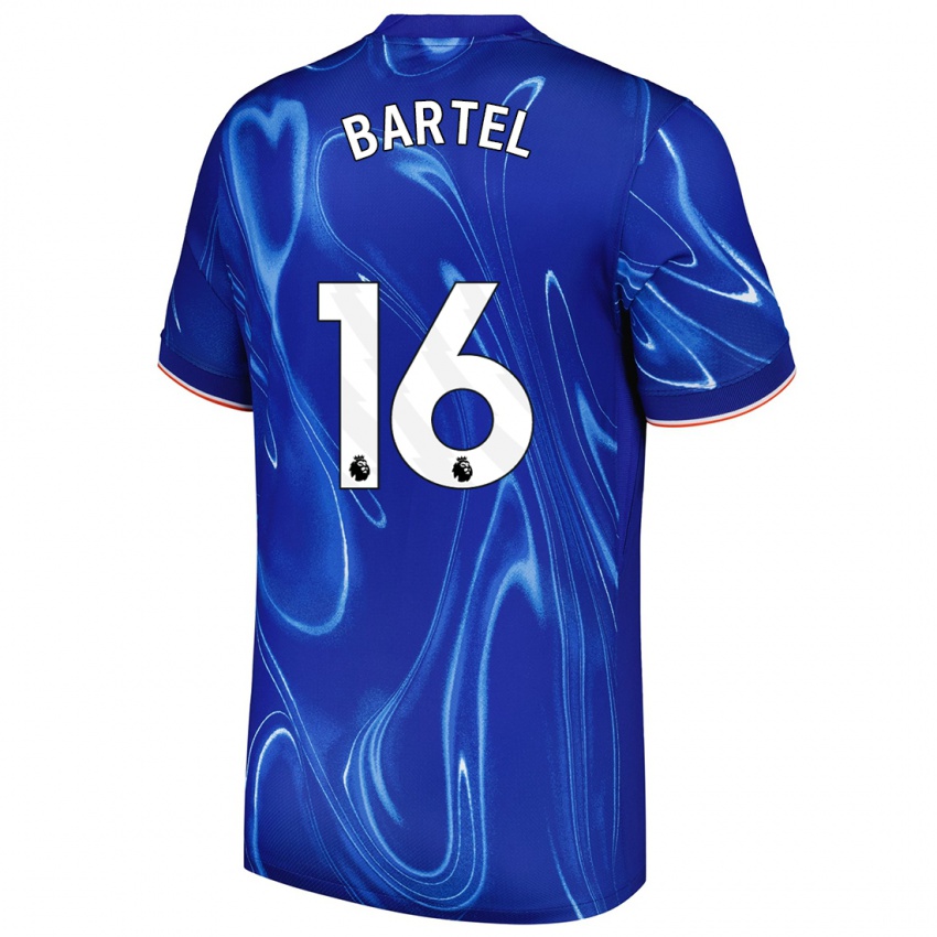 Gyermek Júlia Bartel #16 Kék Fehér Hazai Jersey 2024/25 Mez Póló Ing