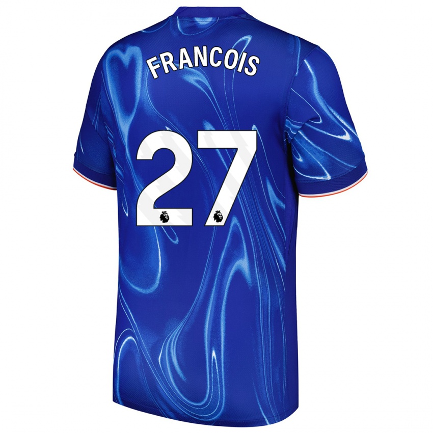 Gyermek Oriane Jean-François #27 Kék Fehér Hazai Jersey 2024/25 Mez Póló Ing