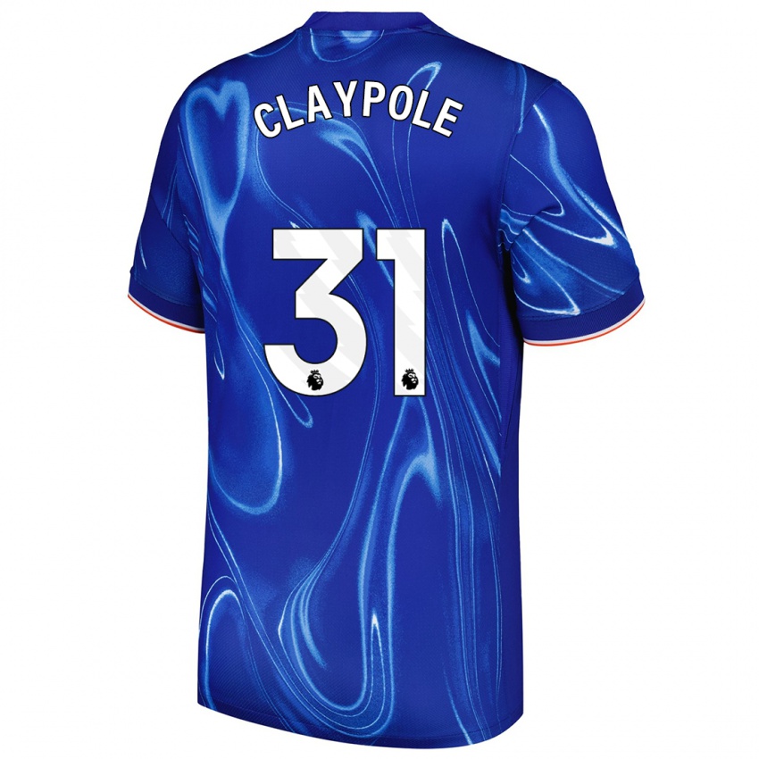 Gyermek Aimee Claypole #31 Kék Fehér Hazai Jersey 2024/25 Mez Póló Ing