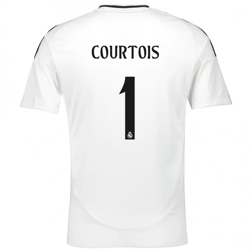 Gyermek Thibaut Courtois #1 Fehér Hazai Jersey 2024/25 Mez Póló Ing