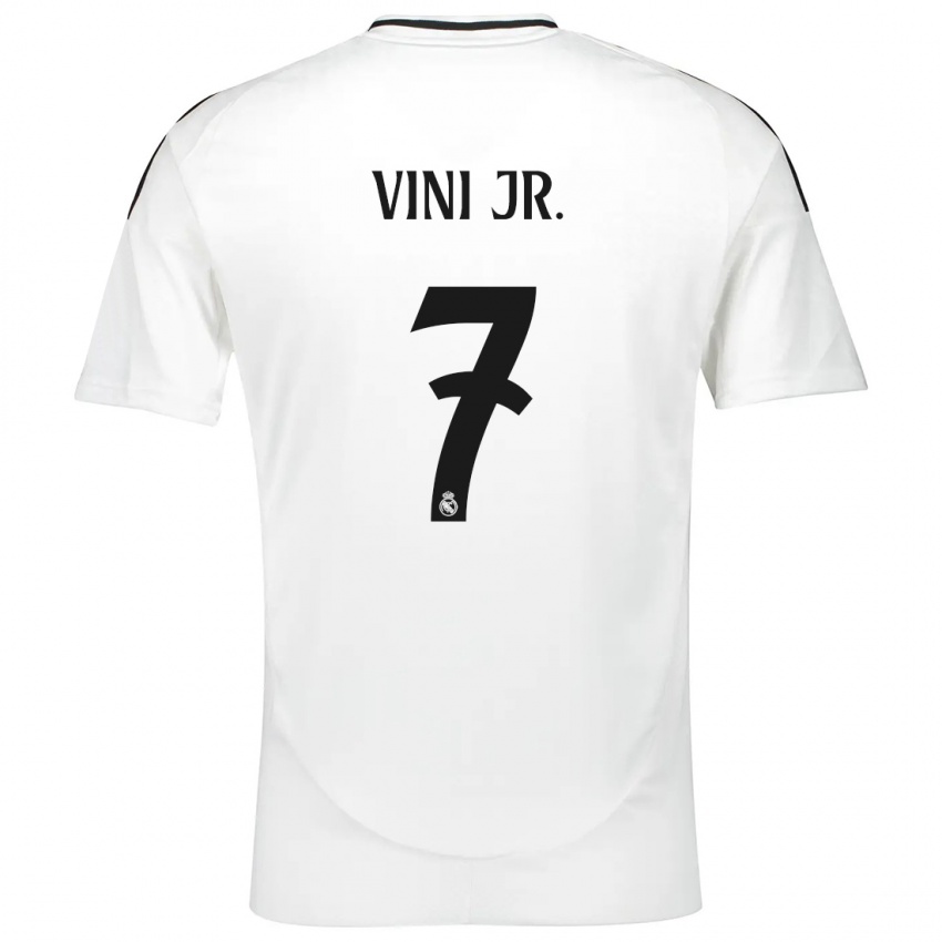 Gyermek Vinicius Junior #7 Fehér Hazai Jersey 2024/25 Mez Póló Ing