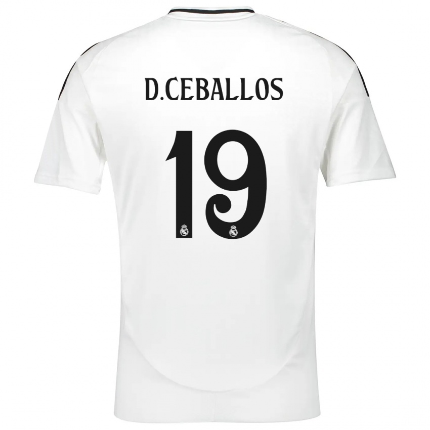 Gyermek Dani Ceballos #19 Fehér Hazai Jersey 2024/25 Mez Póló Ing