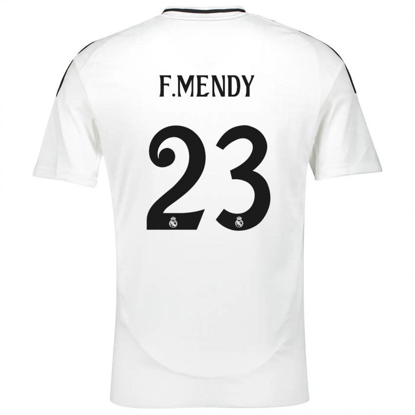 Gyermek Ferland Mendy #23 Fehér Hazai Jersey 2024/25 Mez Póló Ing