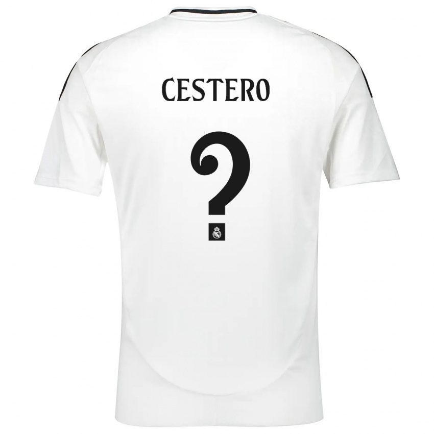 Gyermek Jorge Cestero #0 Fehér Hazai Jersey 2024/25 Mez Póló Ing