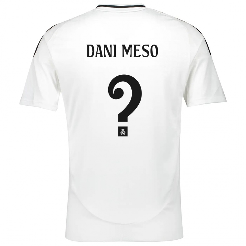 Gyermek Dani Meso #0 Fehér Hazai Jersey 2024/25 Mez Póló Ing