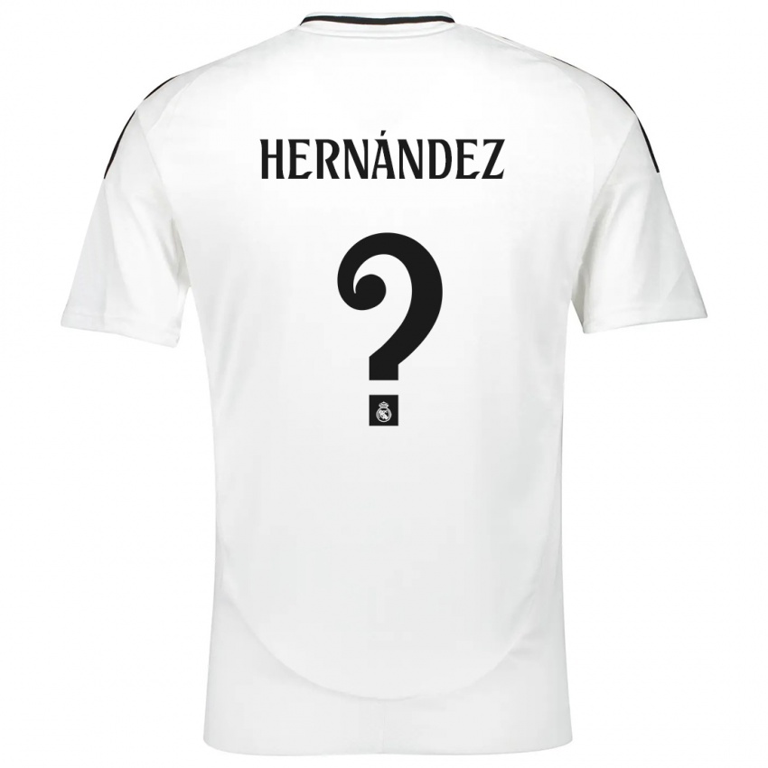 Gyermek Enaitz Hernández #0 Fehér Hazai Jersey 2024/25 Mez Póló Ing