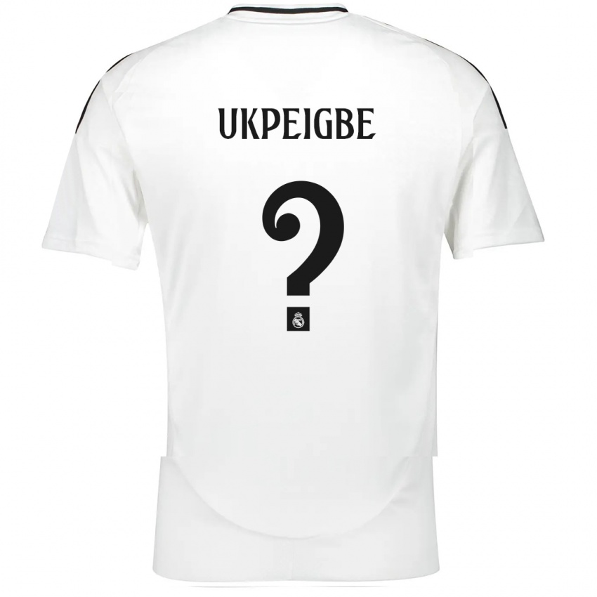 Gyermek Melvin Ukpeigbe #0 Fehér Hazai Jersey 2024/25 Mez Póló Ing