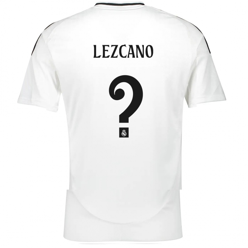 Gyermek Álvaro Lezcano #0 Fehér Hazai Jersey 2024/25 Mez Póló Ing