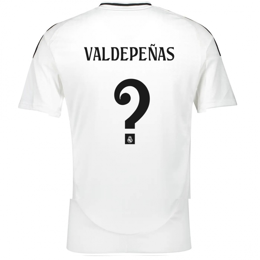 Gyermek Víctor Valdepeñas #0 Fehér Hazai Jersey 2024/25 Mez Póló Ing