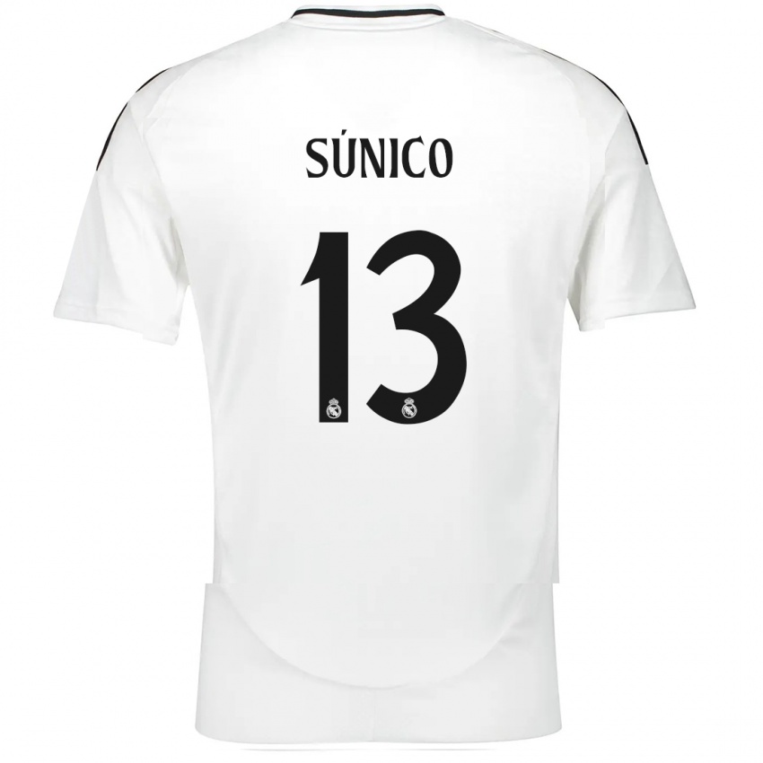 Gyermek Guille Súnico #13 Fehér Hazai Jersey 2024/25 Mez Póló Ing