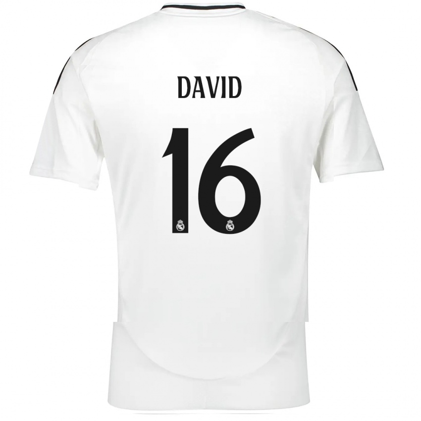 Gyermek Antonio David #16 Fehér Hazai Jersey 2024/25 Mez Póló Ing