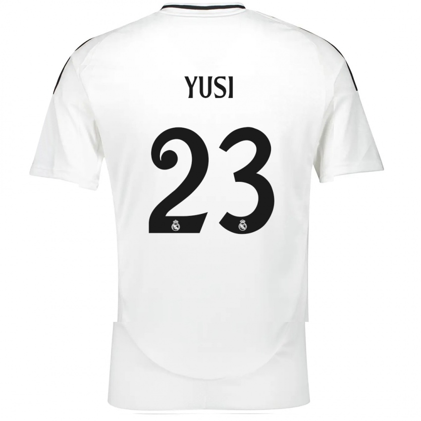 Gyermek Yusi #23 Fehér Hazai Jersey 2024/25 Mez Póló Ing